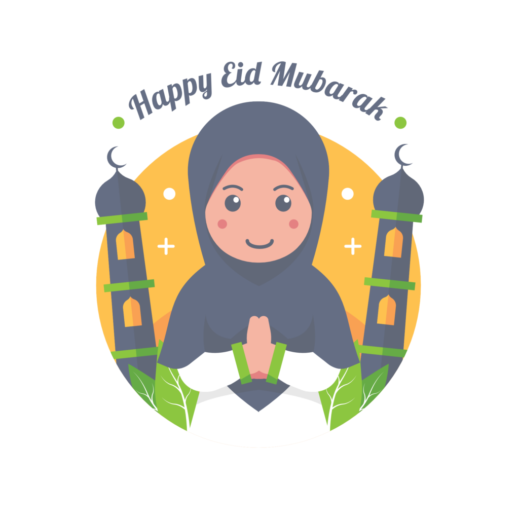 Muslim Girl Character Illustration In Flat Style Vector Design Images