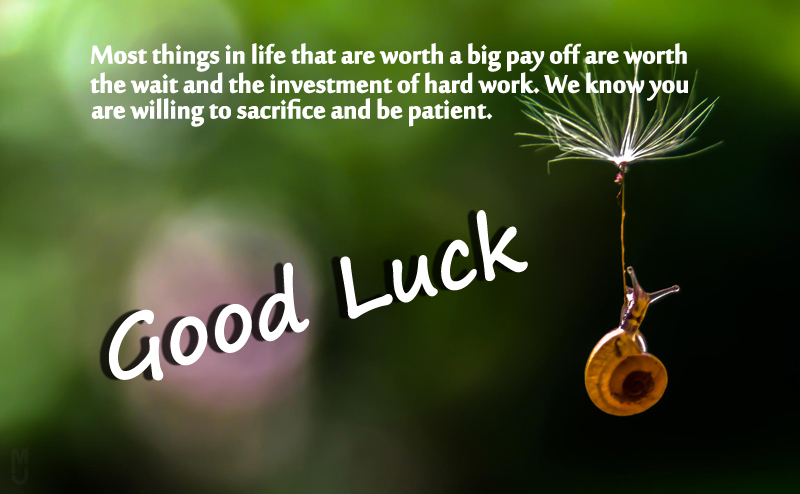 good luck wishes images with positive quotes