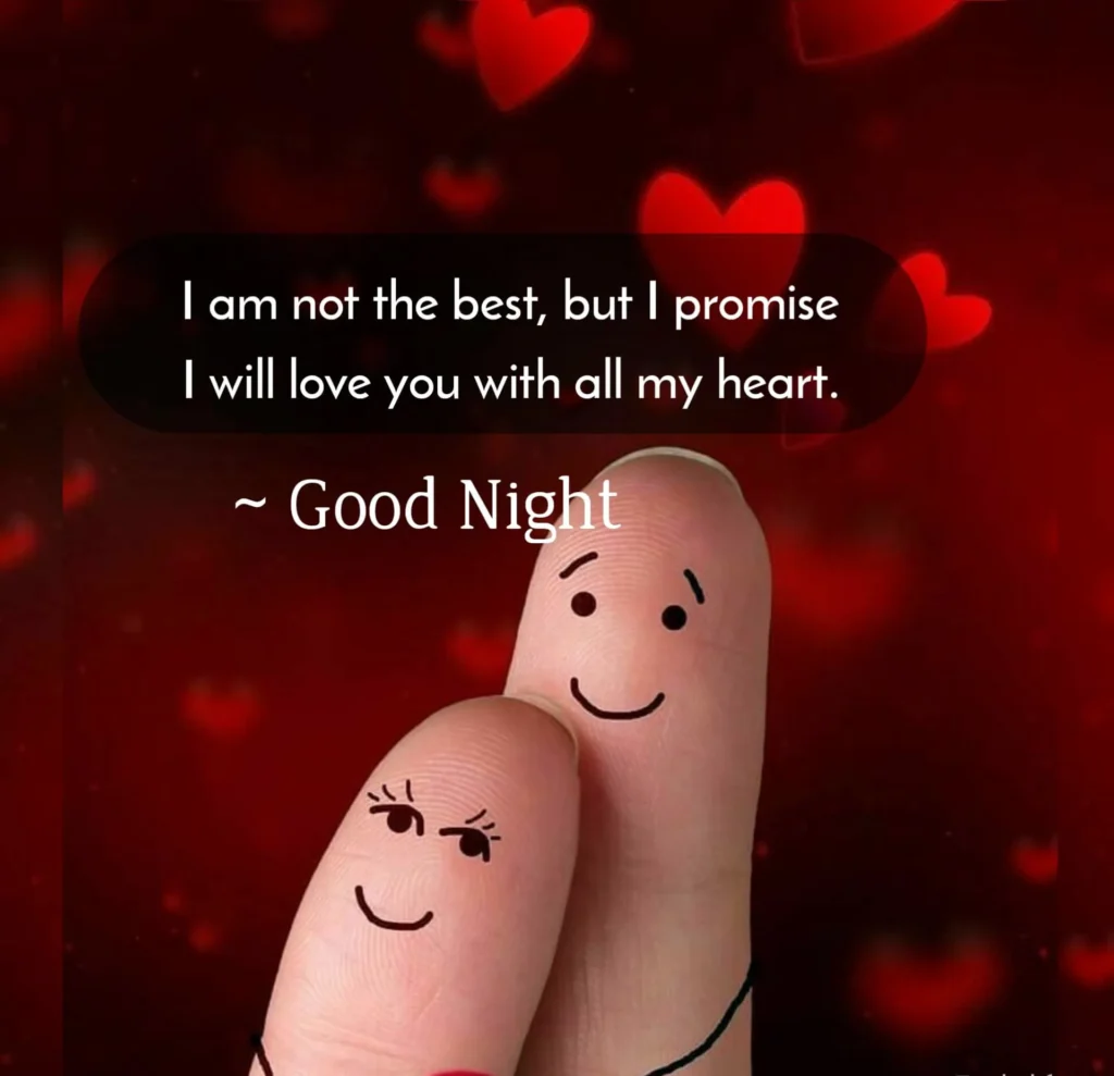 good night quotes_ I am not the best but i promise i will love you with all my heart