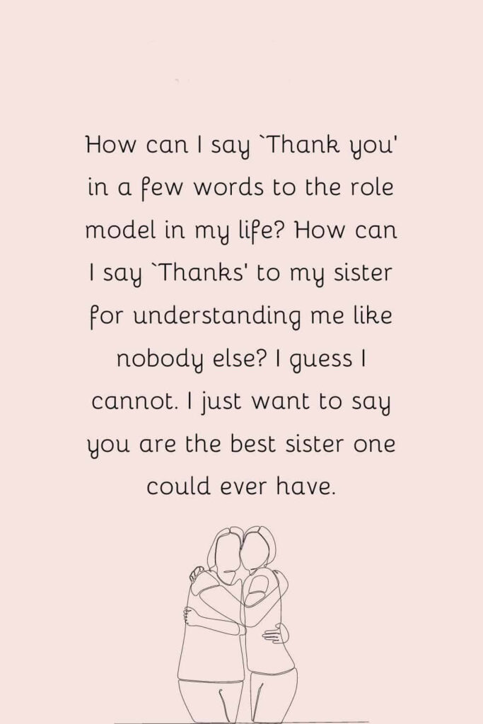 Gratitude To A Sister