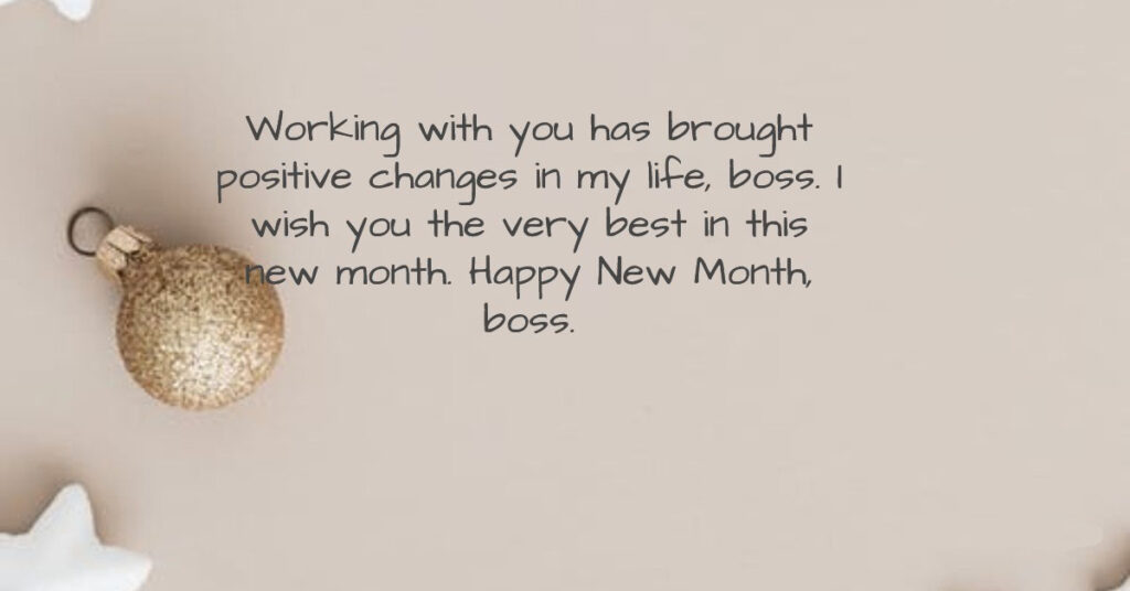Happy New Month MessagesWishes For Boss