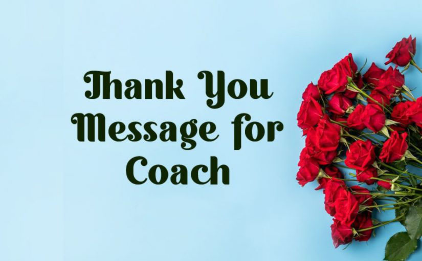 Thank You Message for Coach