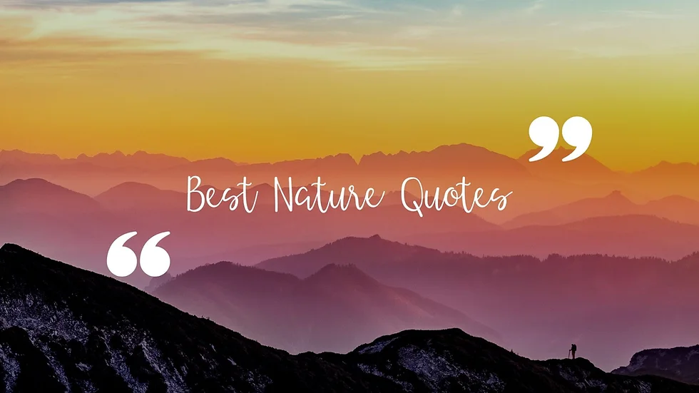 The Worlds Best Nature Quotes