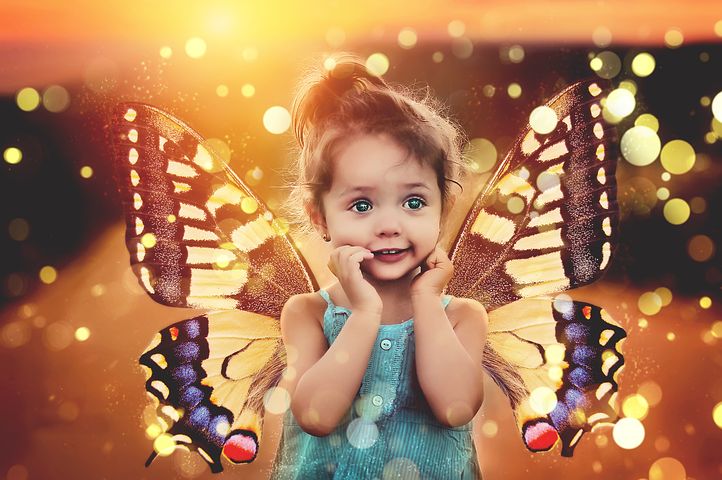 girl with butterfly hd