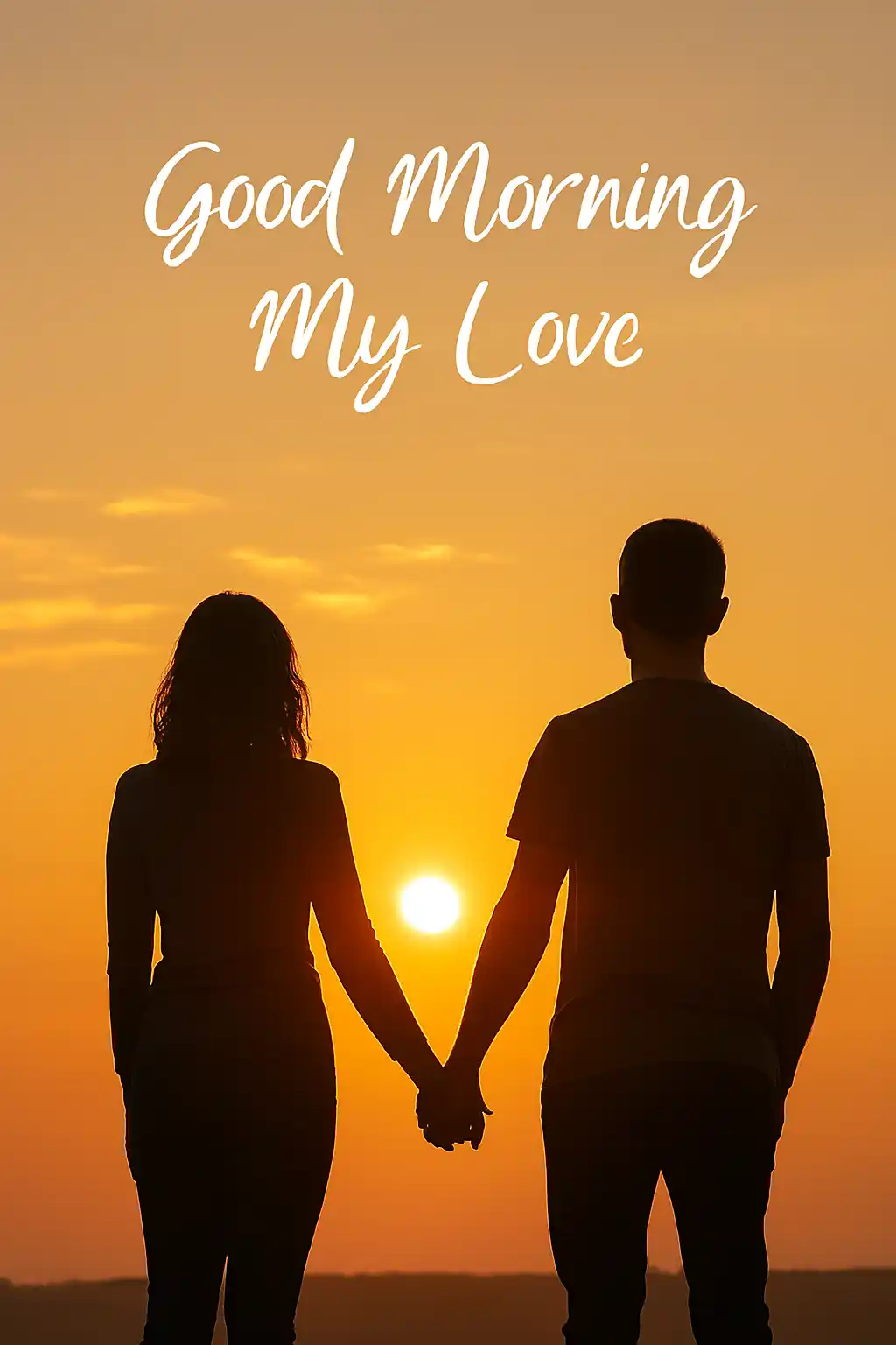 good morning my love couple sunrise romantic greeting