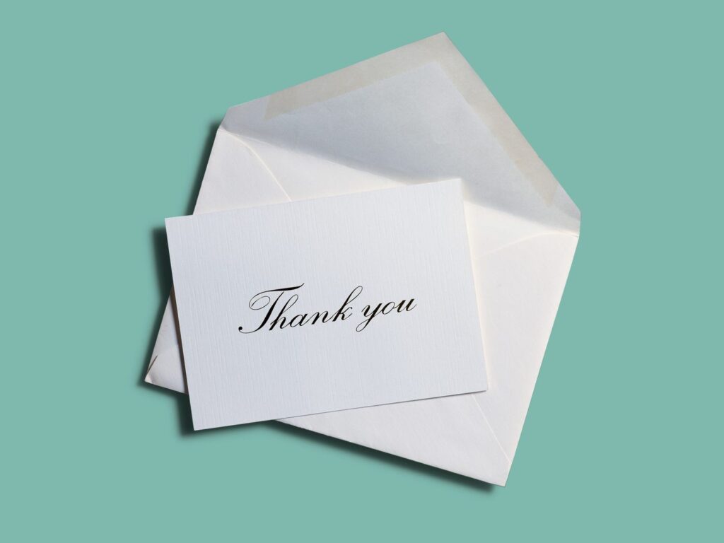 how to write a thank you