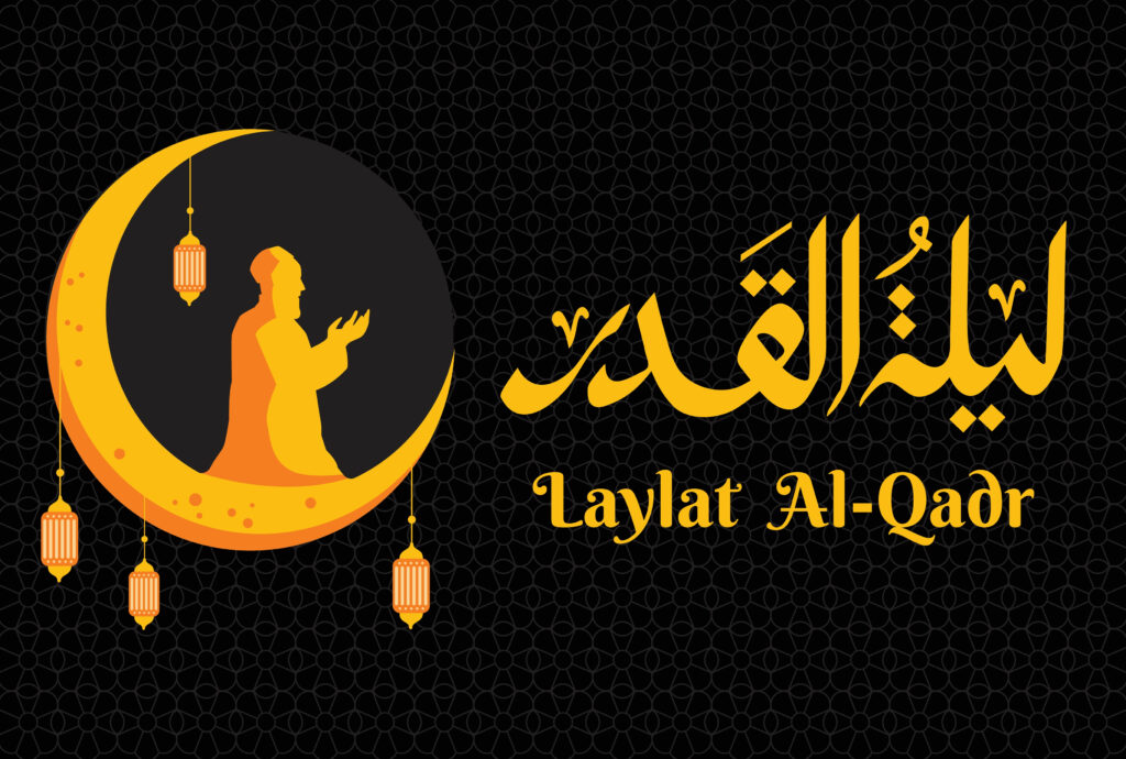 Arabic,Calligraphy,Of,Layla,Tul,Qadr,,Ramadan,Kareem.,Translation,,"night
