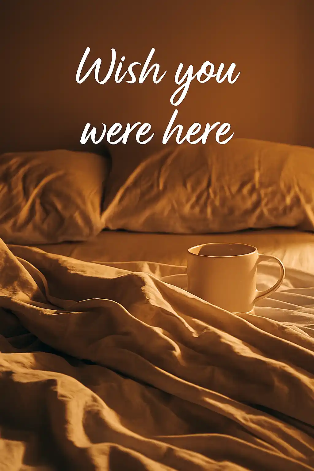 wish you were here warm bed romantic morning scene