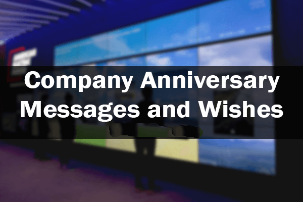 Company Anniversary Messages and Wishes