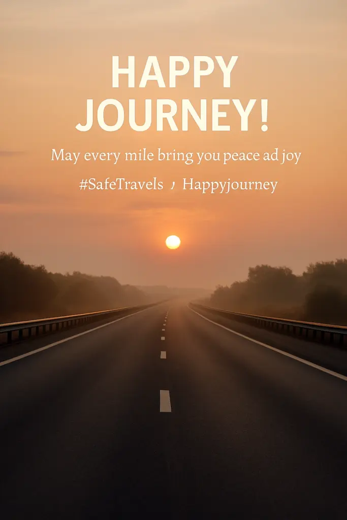 Happy journey! May every mile bring you peace and joy