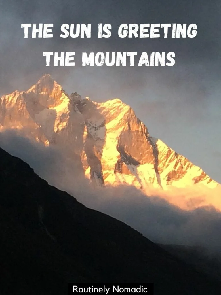 Mountain Sunrise Captions