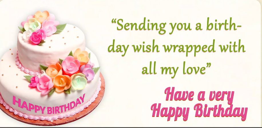 Sending you a birthday wish wrapped with all my love