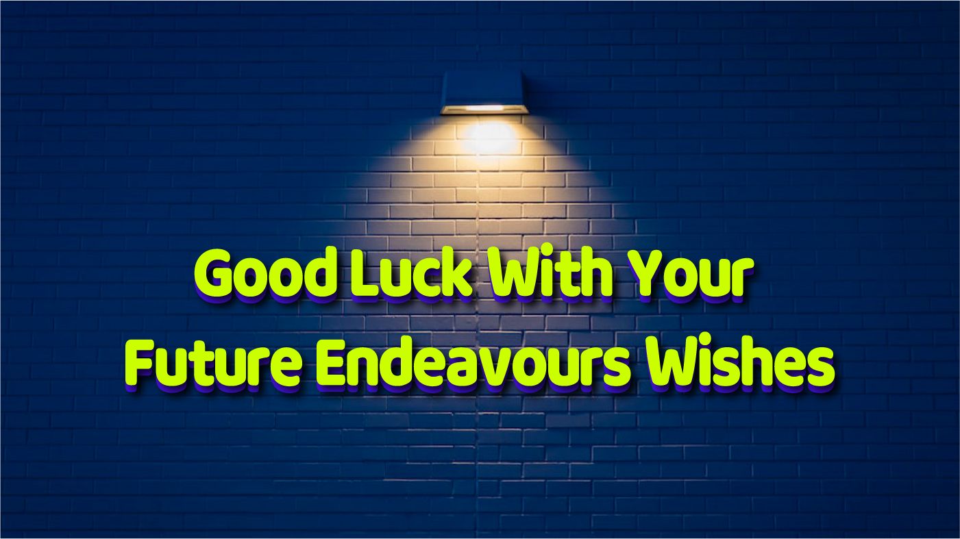 The Best Good Luck With Your Future Endeavours Wishes Messages