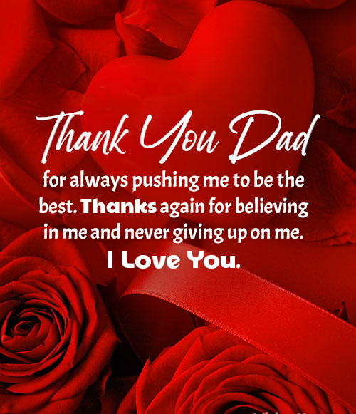 appreciation message to dad