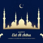 eid al adha background fit for greeting card wallpaper and other vector