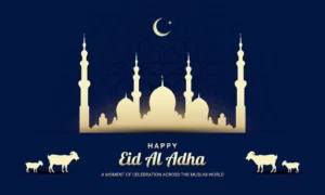 eid al adha background fit for greeting card wallpaper and other vector