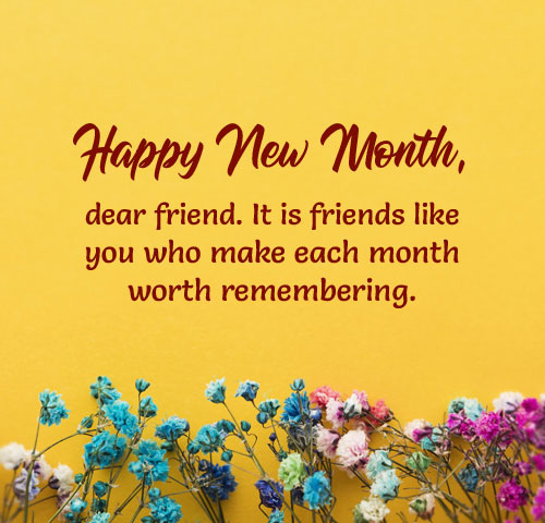 happy new month message for friends