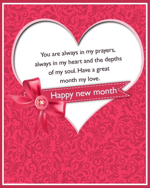 new month wishes cards