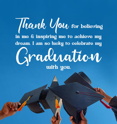 thank you message for friends on my graduation
