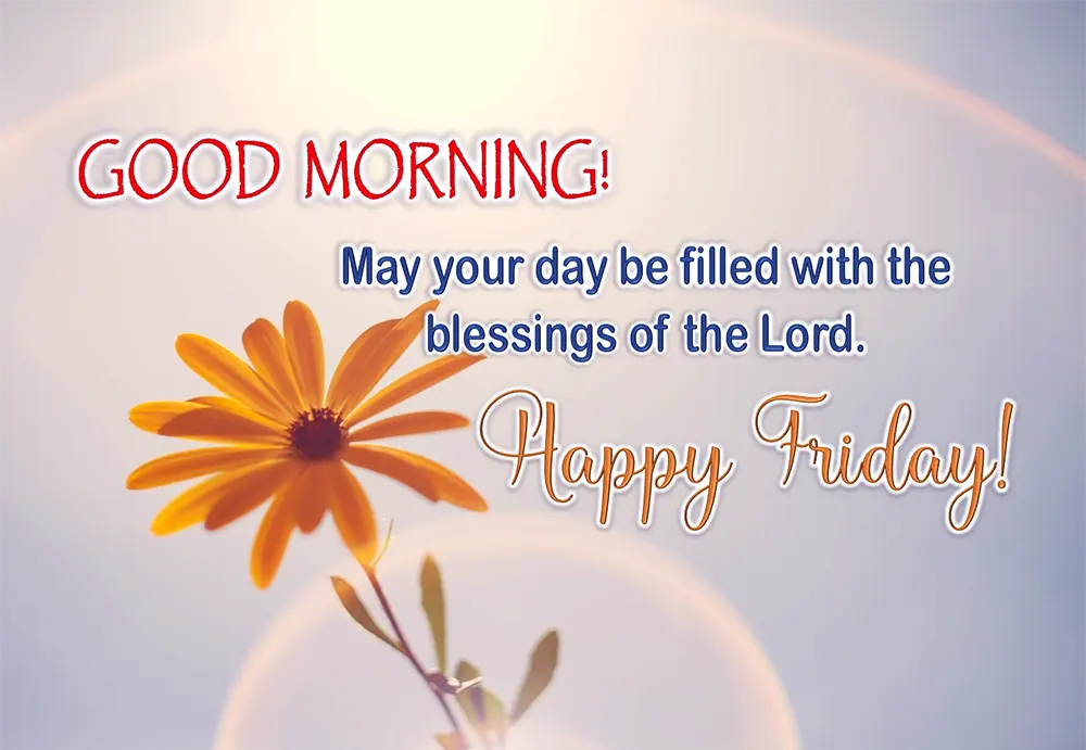 Good Morning May your day be filled with the blessing of the Lord
