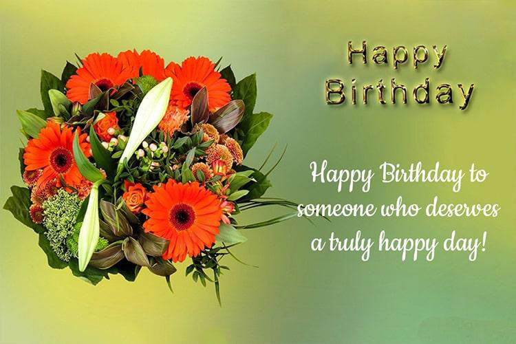 Happy Birthday Greeting Wishes Card Images With Flowers