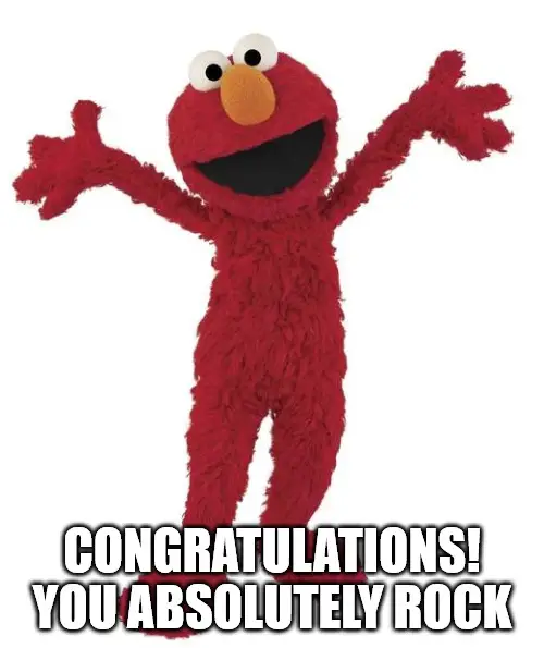You absolutely rock Congratulations Sesame Street Muppet Meme