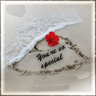 Youre So Special Heart On Beach Sand Glitter