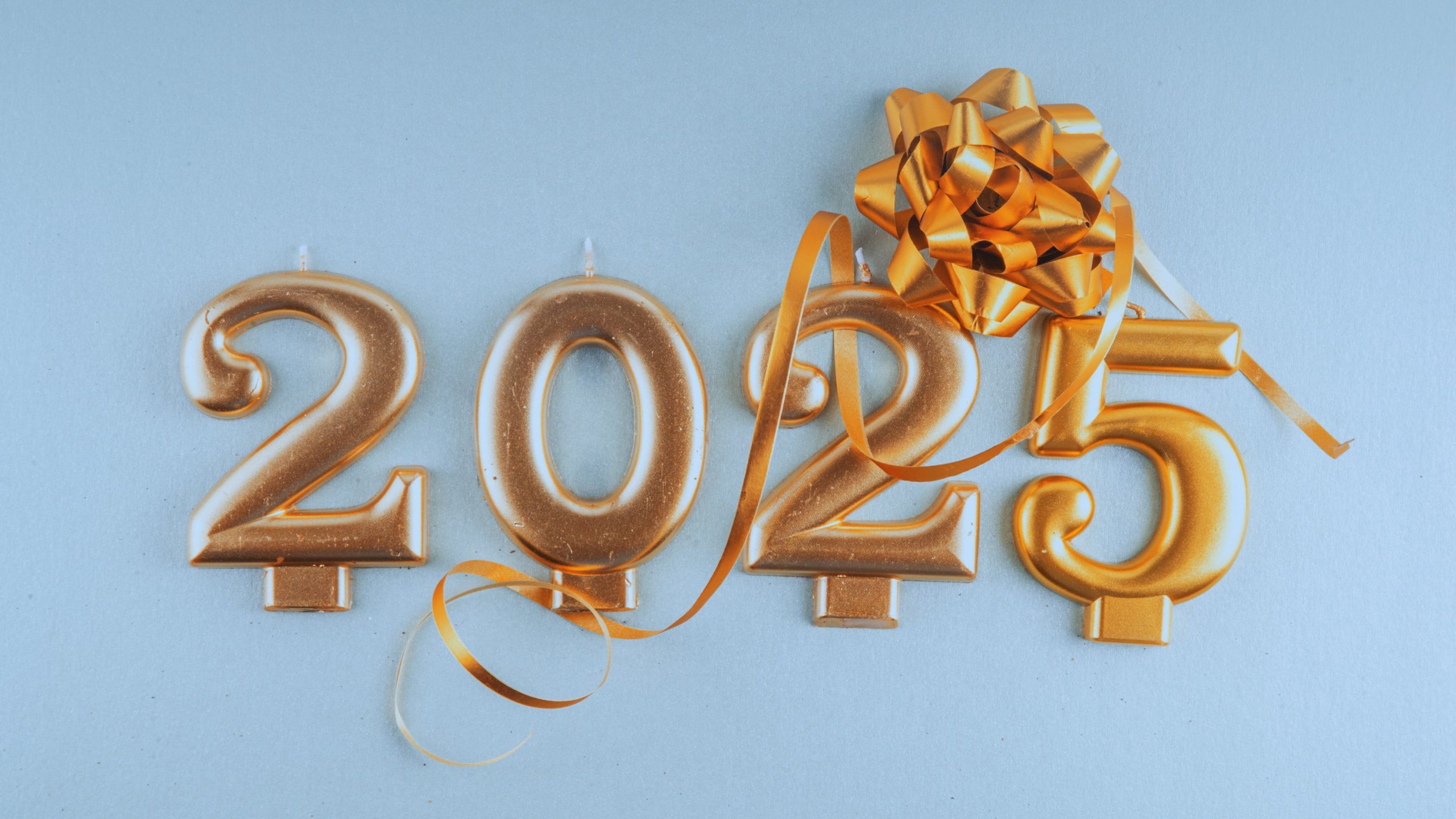 2025 Happy New Year eye logo text design. 2025 number design 4K Wallpaper for PC