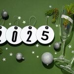 2025 New year Blue aesthetic Wallpaper 4k UHD