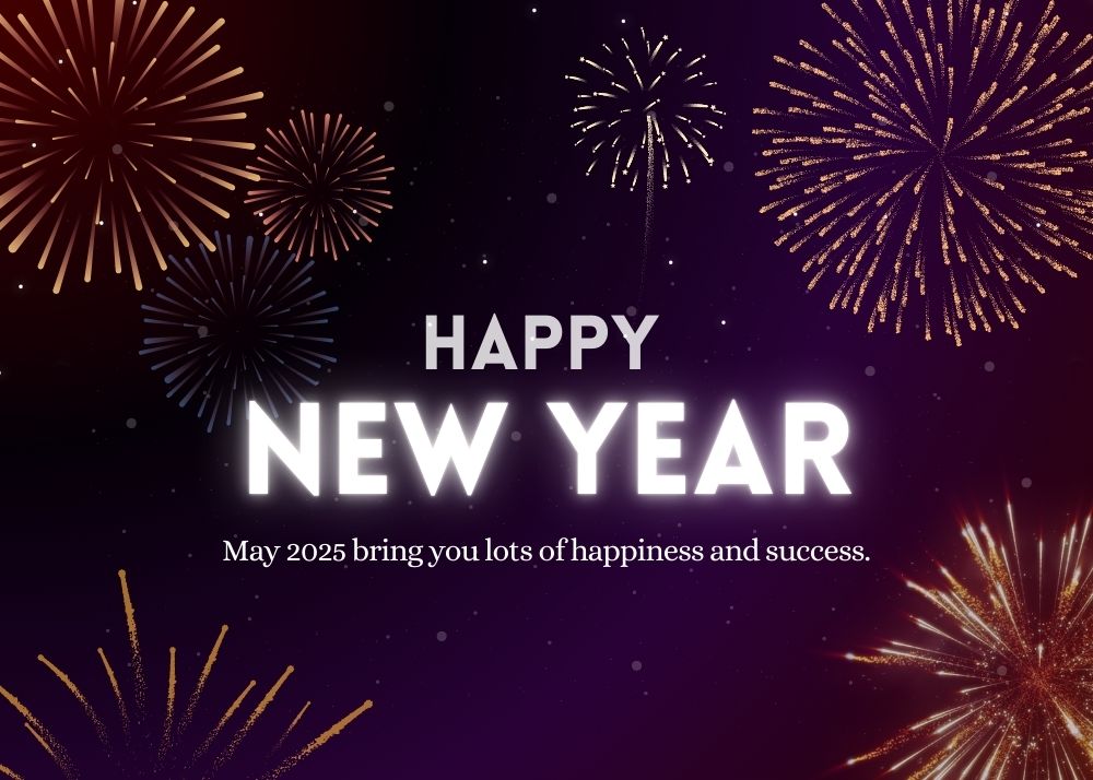 2025 horror. 2025 Happy New year with sparkling golden light effect on dark background image