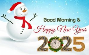 Cute Winter Bunny New Year 2024 Good Morning Pic