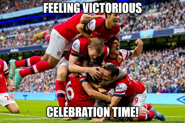 Feeling victorious Celebration Time Goal celebration Meme