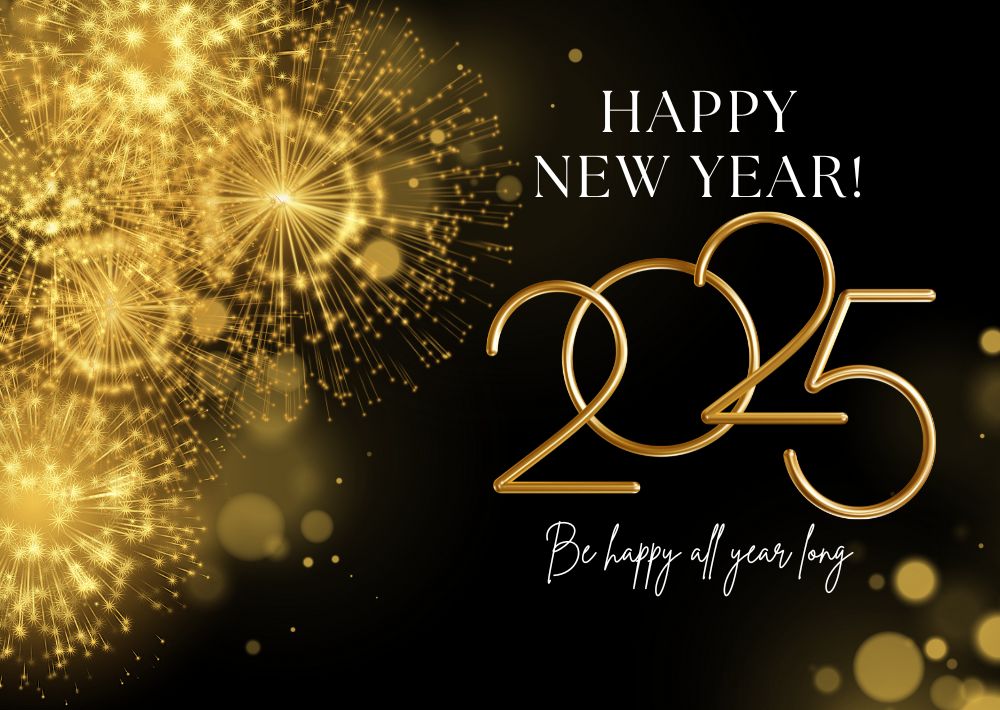 Happy New Year 2025 with retro 3D concept new year 2025 celebration concept free vector