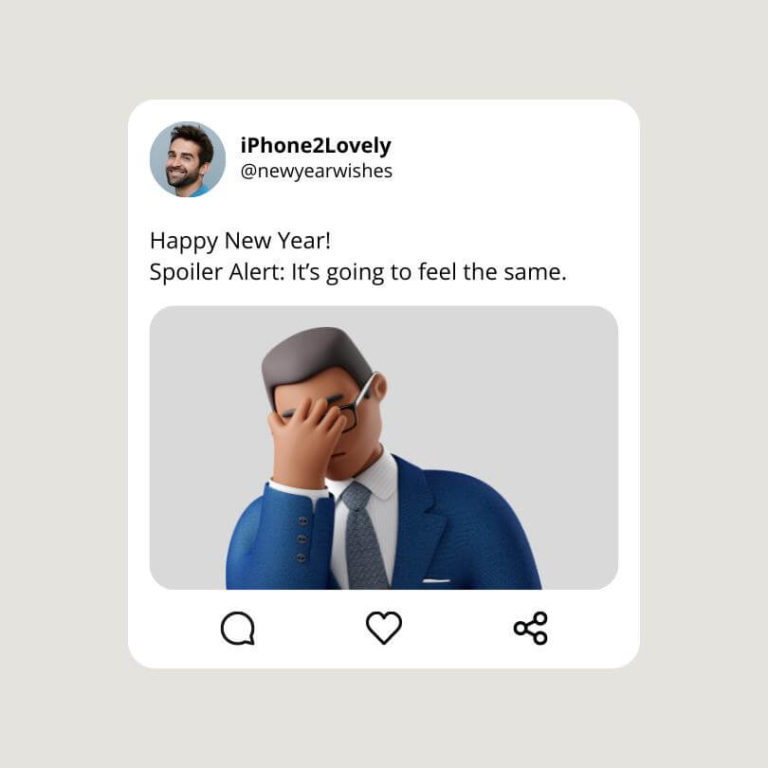 Happy New Year wishes very funny meme status style