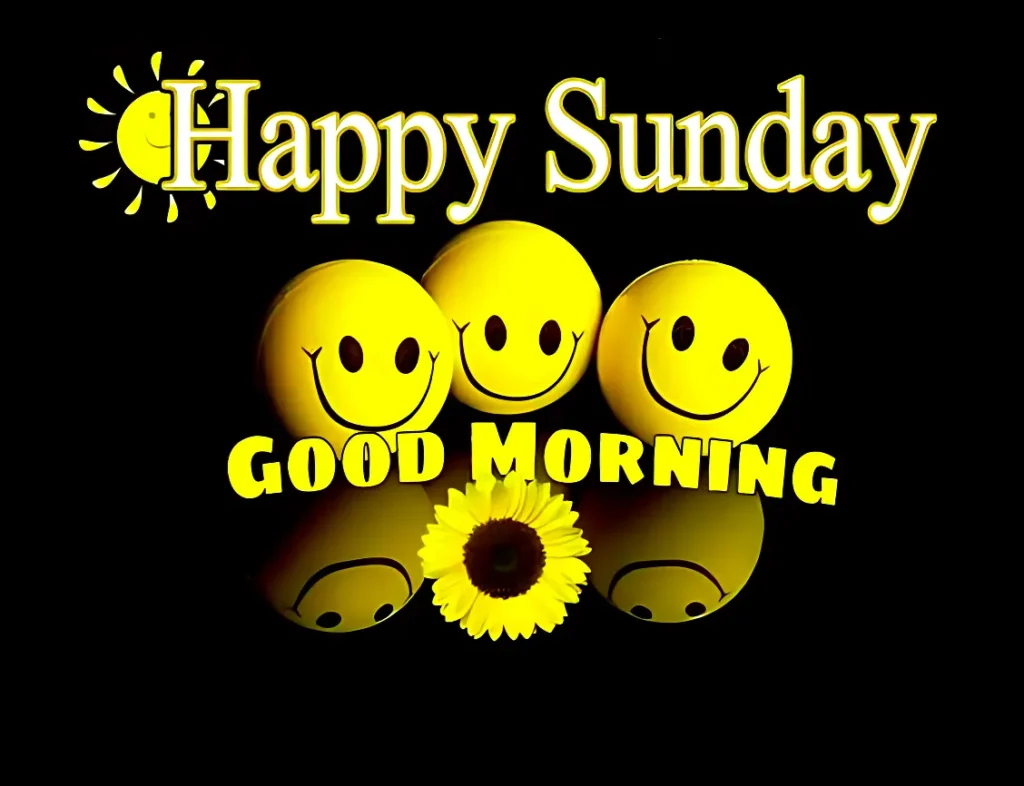 Happy Sunday Good moring image with smile emoji