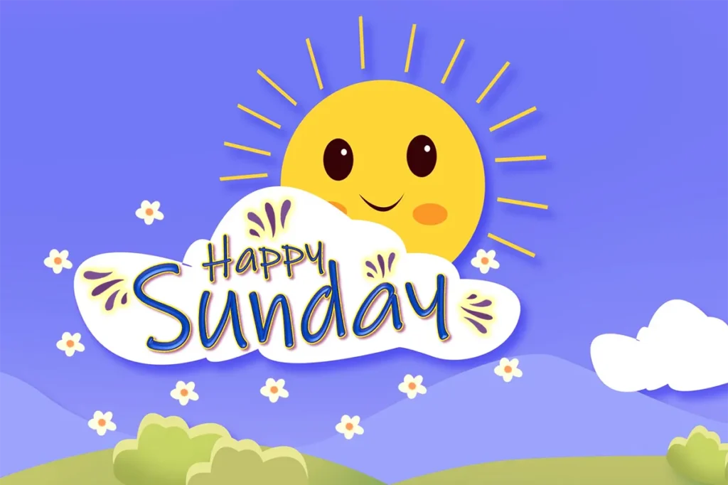 Happy Sunday With Cute Smile Sun emoji Image