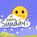 Happy Sunday With Cute Smile Sun emoji Image