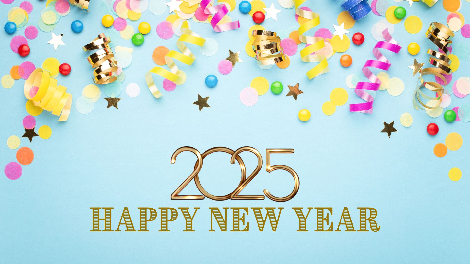 New Year 2025 4k Ultra HD Wallpaper Beautiful 2025 happy new year gold background