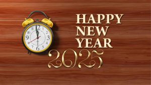 New Year 2025 4k Ultra HD Wallpaper wood background