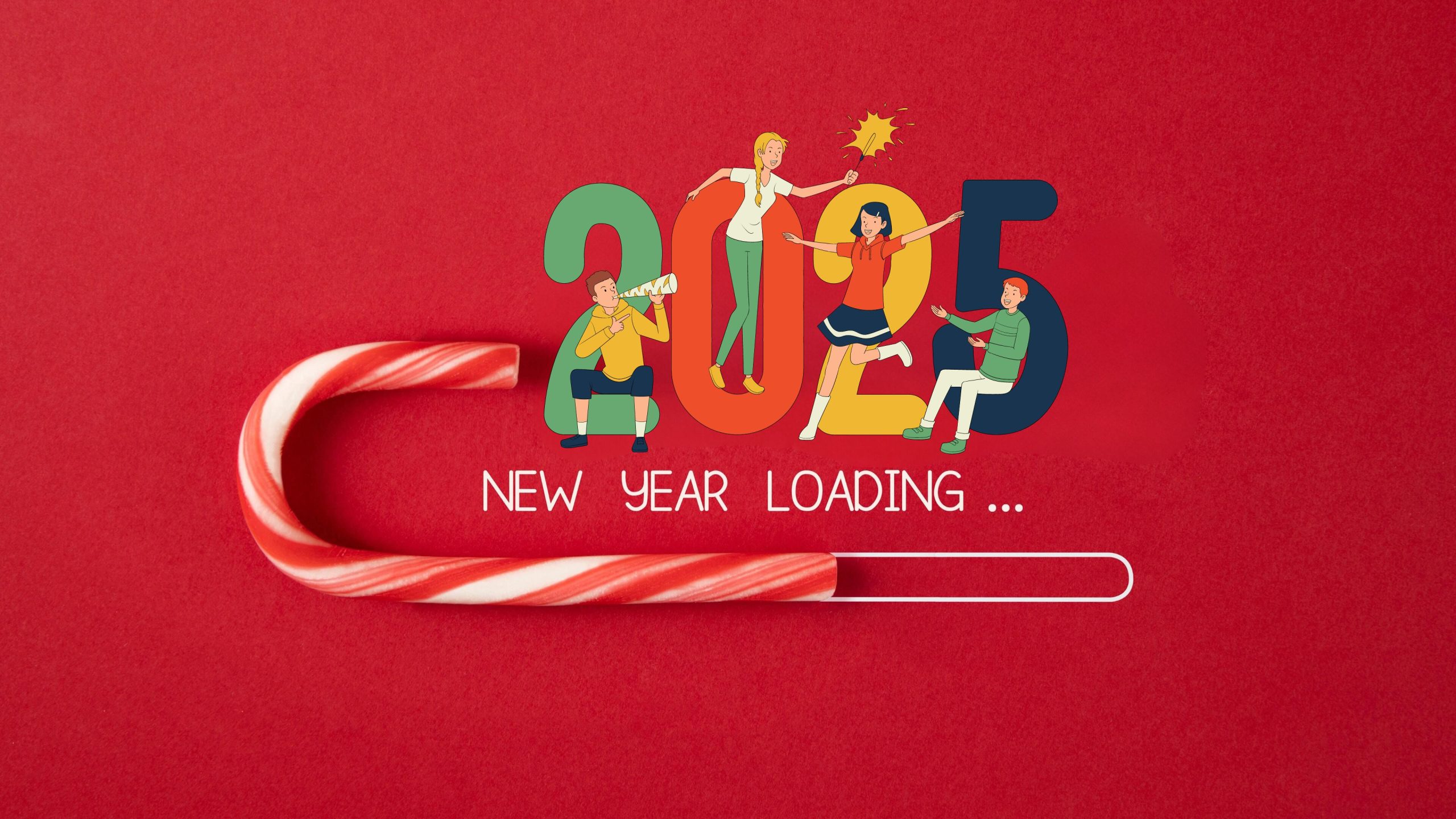 New Year Loading 2025 4k UHD Wallpaper for desktop