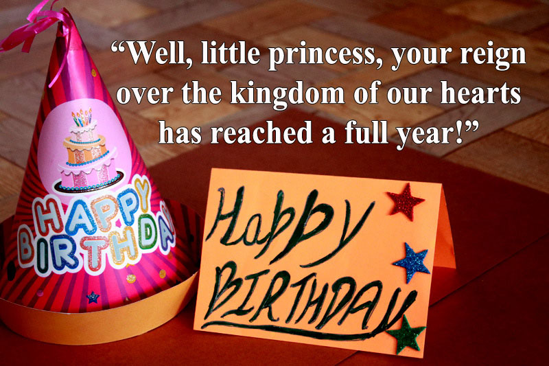 first birthday quotes for baby girl with cap