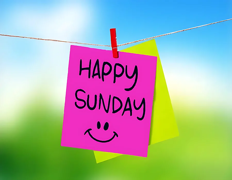 happy sunday motivational text happy sunday motivational inspirational quotes words colorful paper blurred background