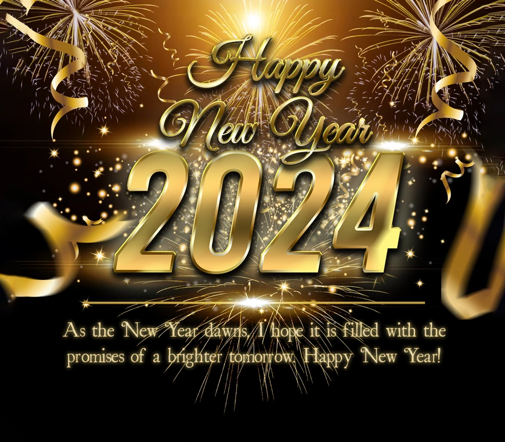 make luxury happy new year 2024 card images