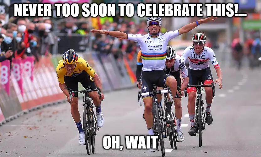 never too soon to celebrate this. Oh wait Celebrates too soon Meme