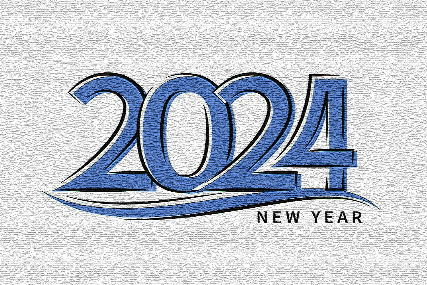 new year 2024 text design number 2023 design image