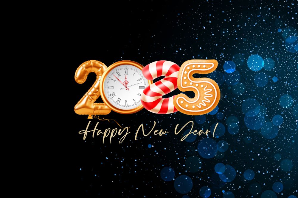 new year 2025 text design number 2025 design image