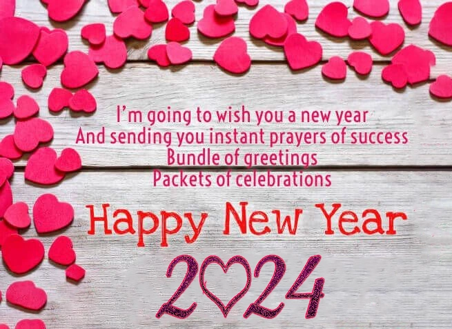 romantic new year messages and love 2024 image
