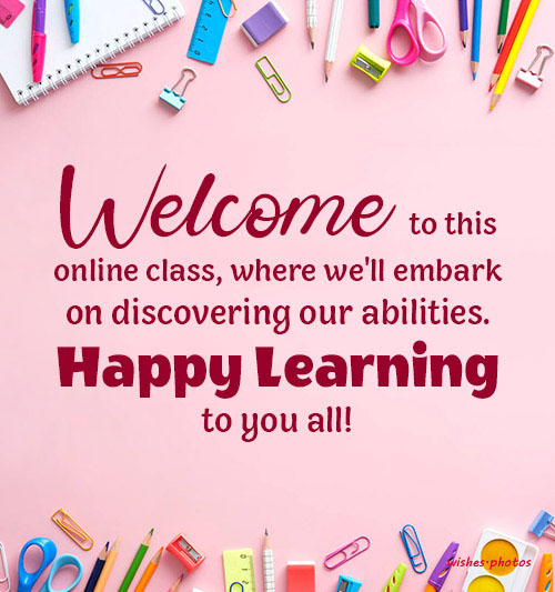 welcome message for students in online class