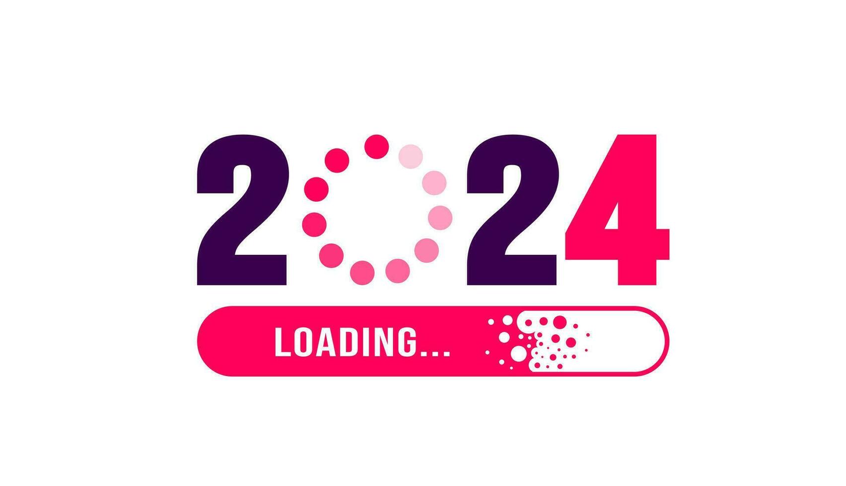 2024 loading bar progress digital technology red background happy new year 2024 loading bar start goal plan and strategy 2023 to 2024
