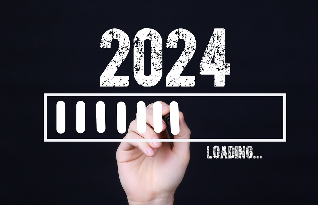 Handwriting Text 2024 Loading. Concept meaning Forecasting